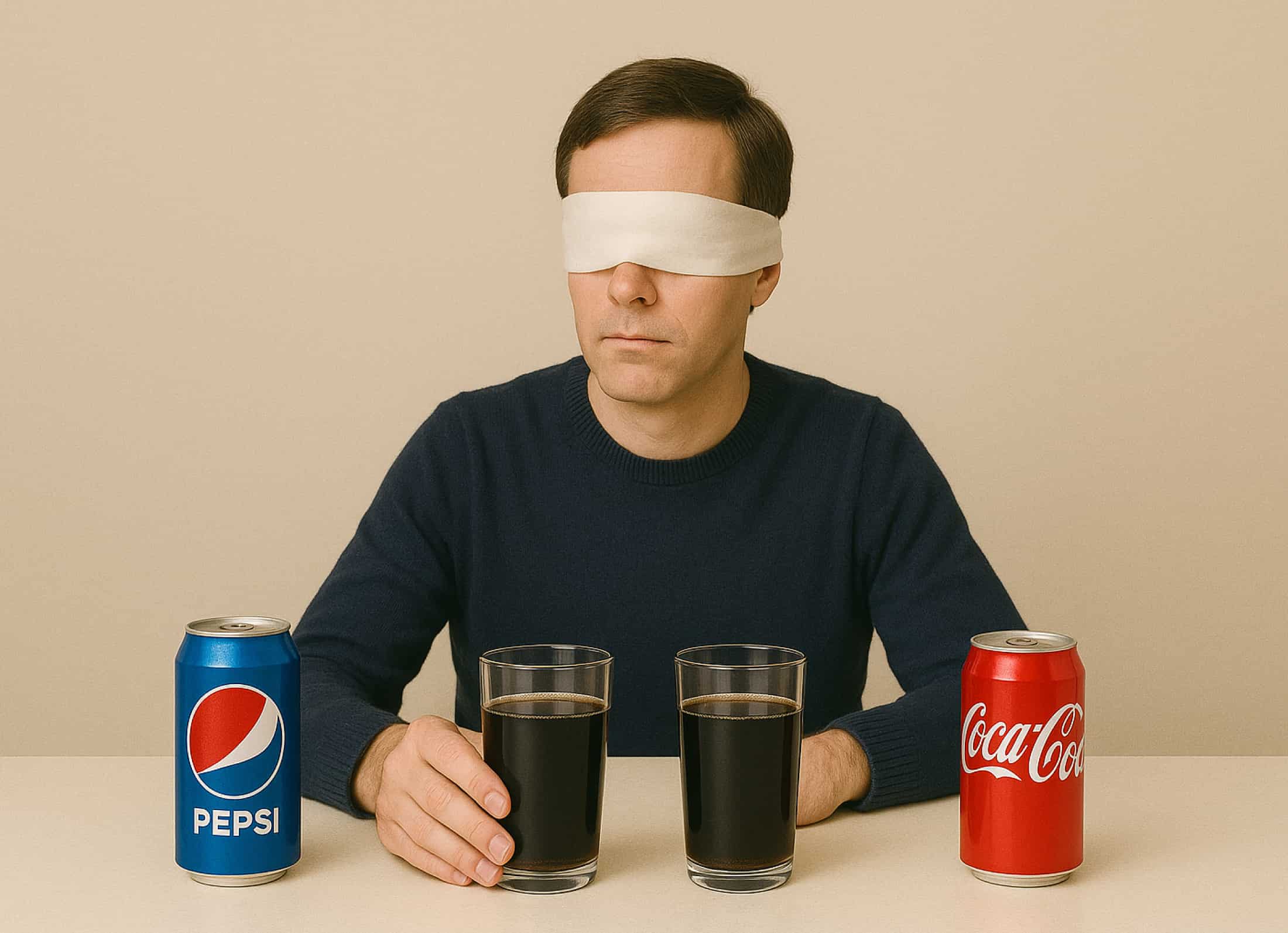 Dark mode — the Pepsi vs. Coca-Cola blind taste test